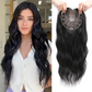Topper de Cabello Ondulado con Flequillo y Clip para Cabello Fino
