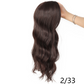 Topper de Cabello Ondulado con Flequillo y Clip para Cabello Fino