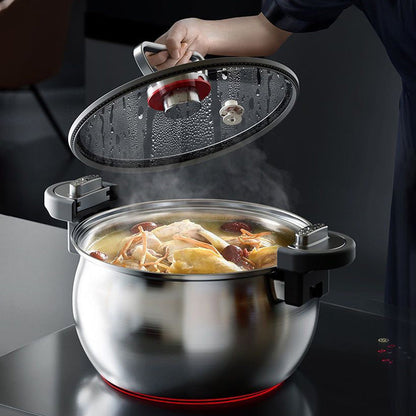 Olla para Guisar con Tecnología de Micropresión de Acero Inoxidable