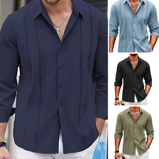 Camisa de Manga Larga para Hombre - Color Sólido