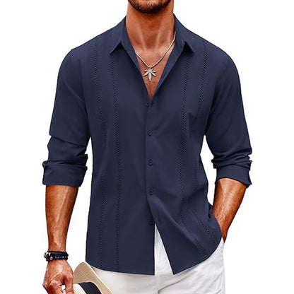 Camisa de Manga Larga para Hombre - Color Sólido