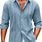 Camisa de Manga Larga para Hombre - Color Sólido