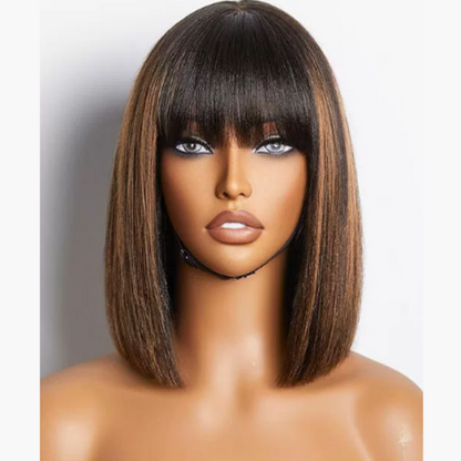 Peluca Bob Natural y con Estilo hasta los Hombros para Mujer