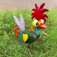 Adorno de Gallo de Metal Chistoso para Jardín