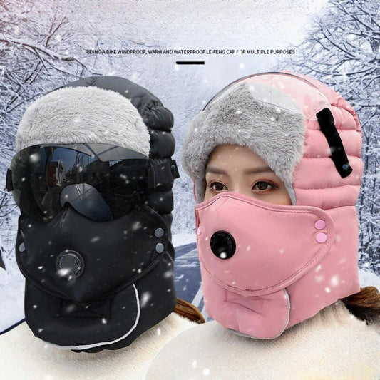 Gorro térmico con máscara con válvula de respiración desmontable