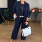 👗 60% OFF! ✨ Elegante Cárdigan de Línea Larga y Conjunto de Top & Pantalones de 3 Piezas – Estilo y Comodidad 🌟
