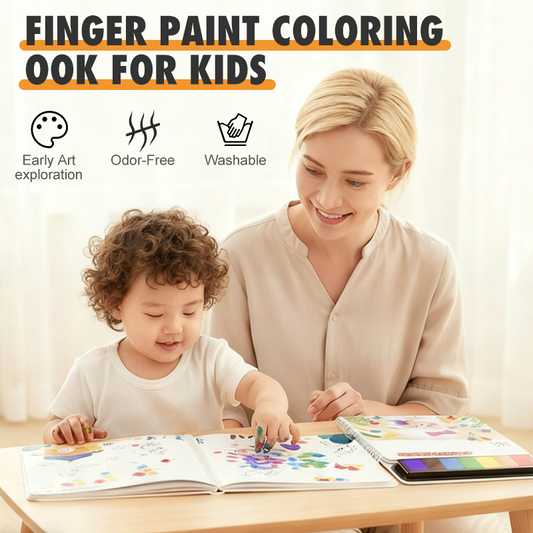 🔥¡Hasta agotar existencias! 40% de descuento!🎉 Libro para colorear con pintura de dedos para niños