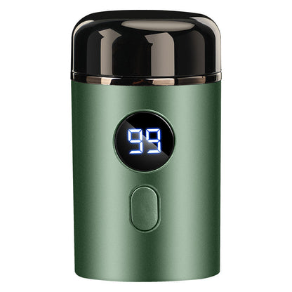 Potente mini afeitadora eléctrica para hombre con pantalla digital