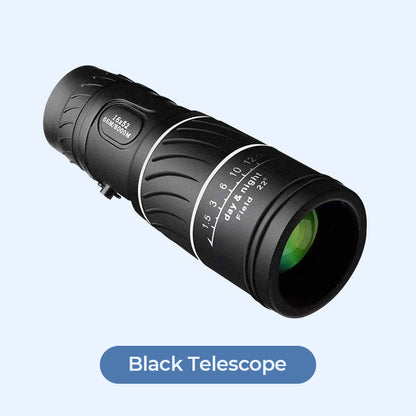 Telescopio monocular de zoom óptico bifocal 16x52