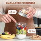 Dual-Layer Overnight Oats Containers with Lids