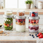 Dual-Layer Overnight Oats Containers with Lids