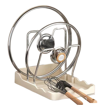 Tapa multifuncional para ollas y soporte para tablas de cortar