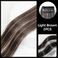 Extensiones de cabello invisibles con clip y oropel