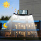Lámpara Solar de Pared con 3 Cabezales y Sensor de Movimiento para Exterior