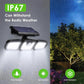 Lámpara Solar de Pared con 3 Cabezales y Sensor de Movimiento para Exterior