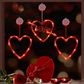 3PCS Valentine's Day Window Light Decoration with Timer