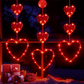 3PCS Valentine's Day Window Light Decoration with Timer