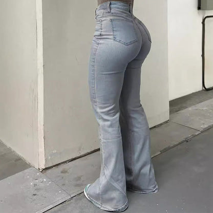 🔥【1° Más Vendido】🔥Vaqueros para mujer Top de ventas  Jeans Acampanados de Tiro Alto para Mujer Estilo Flare