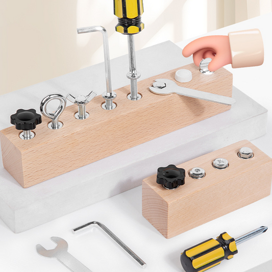 Tablero Montessori de Madera con Desarmador para Niños