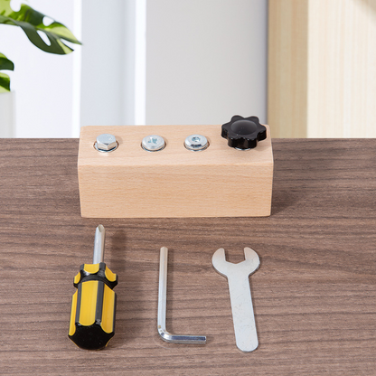 Tablero Montessori de Madera con Desarmador para Niños