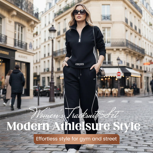 Conjunto deportivo casual de media cremallera para mujer🔥Compra 2 y Recibe Envío Gratis