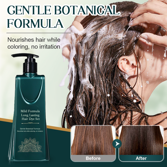 Juego de tintes para el cabello de larga duración y fórmula suave