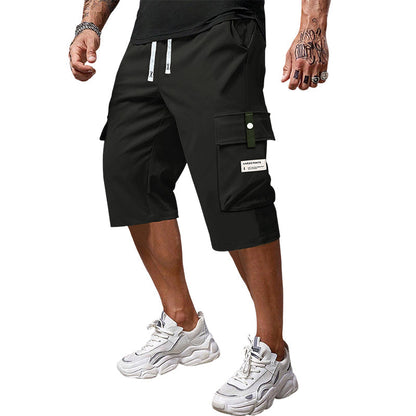 Pantalones Capri de Carga para Hombre con Cordón - Casuales y Cómodos