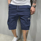 Pantalones cortos cargo casuales para hombre con cintura con cordón