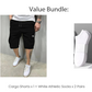 Pantalones cortos cargo casuales para hombre con cintura con cordón