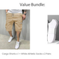 Pantalones cortos cargo casuales para hombre con cintura con cordón