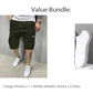 Pantalones cortos cargo casuales para hombre con cintura con cordón