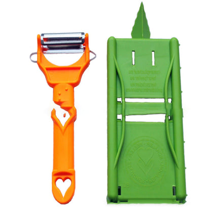 Two-Blade Peeler + Free Gift: Potato Spiralizer and Lemon Squeezer
