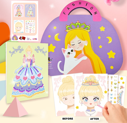 Juego de Vestir y Maquillar Princesa Fantasía 3 en 1