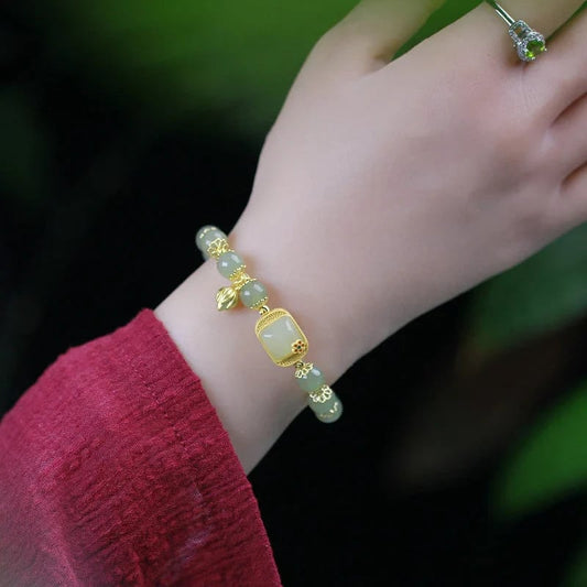 Pulsera de Cuentas de Jade Hotan
