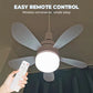 Ventilador de Techo con Lámpara LED y Control Remoto 2 en 1