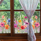 💐 Pegatinas de ventana de ramo de flores de colores 🖼️(Tamaño de corte libre)