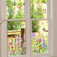 💐 Pegatinas de ventana de ramo de flores de colores 🖼️(Tamaño de corte libre)