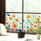 💐 Pegatinas de ventana de ramo de flores de colores 🖼️(Tamaño de corte libre)