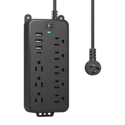 Multicontacto de 8 Contactos con 3 Puertos USB