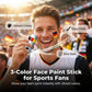 Barra de pintura facial con el diseño de la bandera nacional para aficionados al deporte