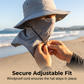 Gorra de pescador transpirable con mascarilla desmontable