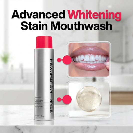 🥳¡OFERTA ESPECIAL 2026!🥳😁 ¡50% de descuento! Enjuague bucal blanqueador que elimina manchas: elimina las manchas de café y té, sin alcohol. Elimina la suciedad al instante, con un frescor mentolado duradero. Lo suficientemente suave para uso diario.