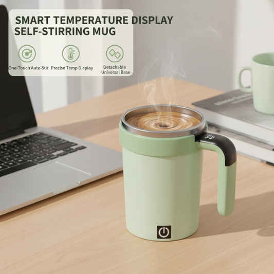 Taza Autoagitadora con Pantalla de Temperatura Inteligente
