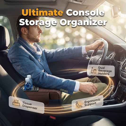 Caja de almacenamiento y reposabrazos multifuncional para consolas de coche