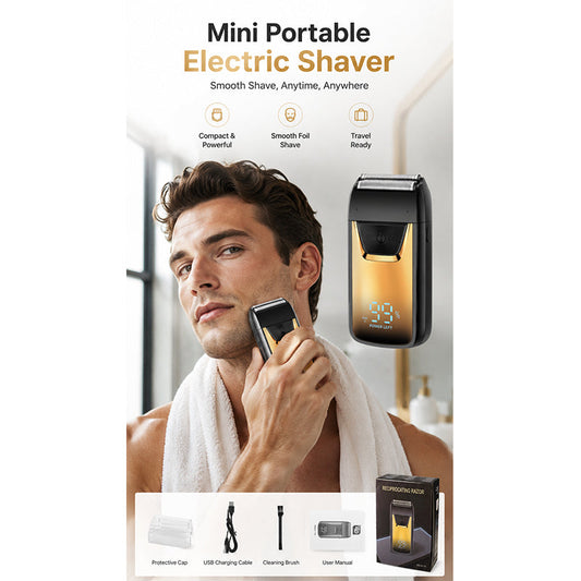 Mini afeitadora eléctrica portátil con pantalla LED