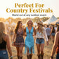 👗SOLO POR TIEMPO LIMITADO: ¡50 % DE DESCUENTO! Vestido retro de estilo vaquero, sin mangas, corte entallado, largo midi,que realza la figura, ideal para conciertos de música country y vacaciones