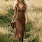 👗SOLO POR TIEMPO LIMITADO: ¡50 % DE DESCUENTO! Vestido retro de estilo vaquero, sin mangas, corte entallado, largo midi,que realza la figura, ideal para conciertos de música country y vacaciones