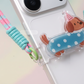Lindo Clip Trasero para Teléfono de Animal de Dibujos Animados con Cordón