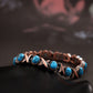 Pulsera de Piedra Magnética con Acabado de Cobre Antiguo