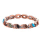 Pulsera de Piedra Magnética con Acabado de Cobre Antiguo